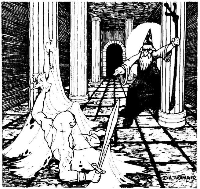 Blackmoor_Film's tweet photo. This small image from Holmes Basic is still a powerful reference for my ideas on RPGs.

It's a blend of realism and cartoonish, yet, it really works to convey the feeling of early D&amp;D settings.

I still use it as a touch stone, or mnemonic.

It takes me back to beginnings.

#DnD https://t.co/8tSxXWWRZA