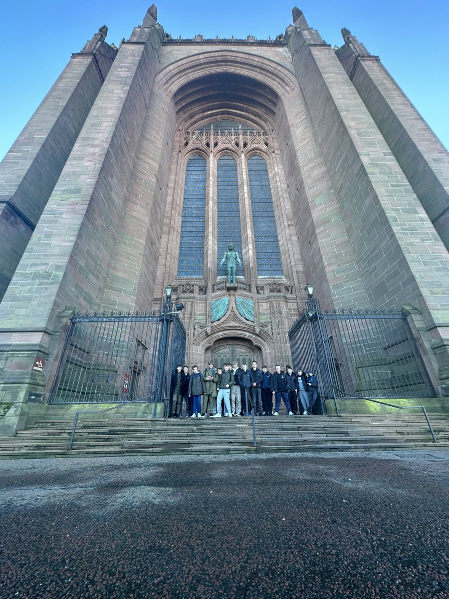 SandbachRS's tweet photo. Today we visited the very impressive @LivCathedral which was designed by Sir Giles Gilbert Scott, the grandson of Sir George Gilbert Scott, who designed our school. We had a fantastic day both here and at the @tateliverpool. The boys were superb. @SandbachSchool https://t.co/0F7F3OXvj6