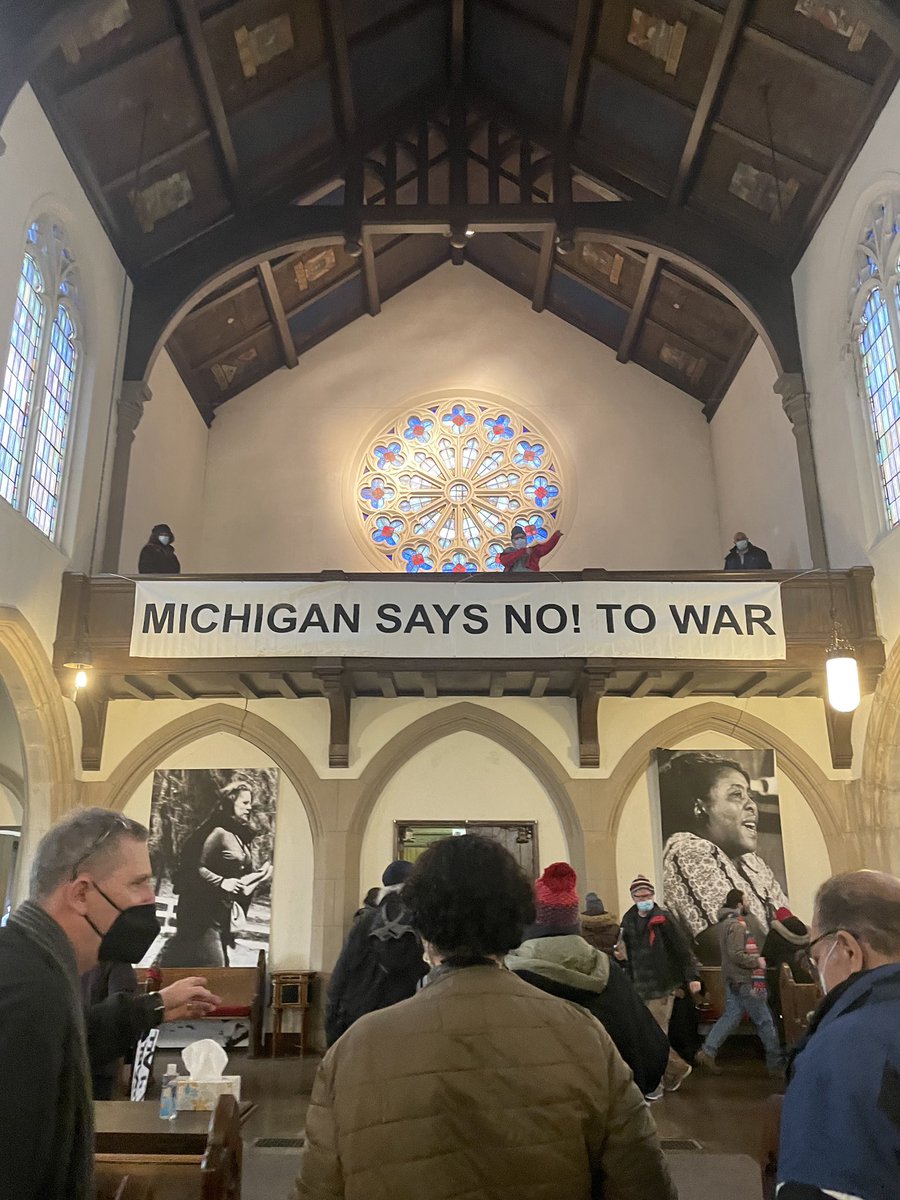 CPUSAMichigan's tweet photo. Michigan says NO! to War
#MLKDay #Solidarity https://t.co/APfKH8X7a2