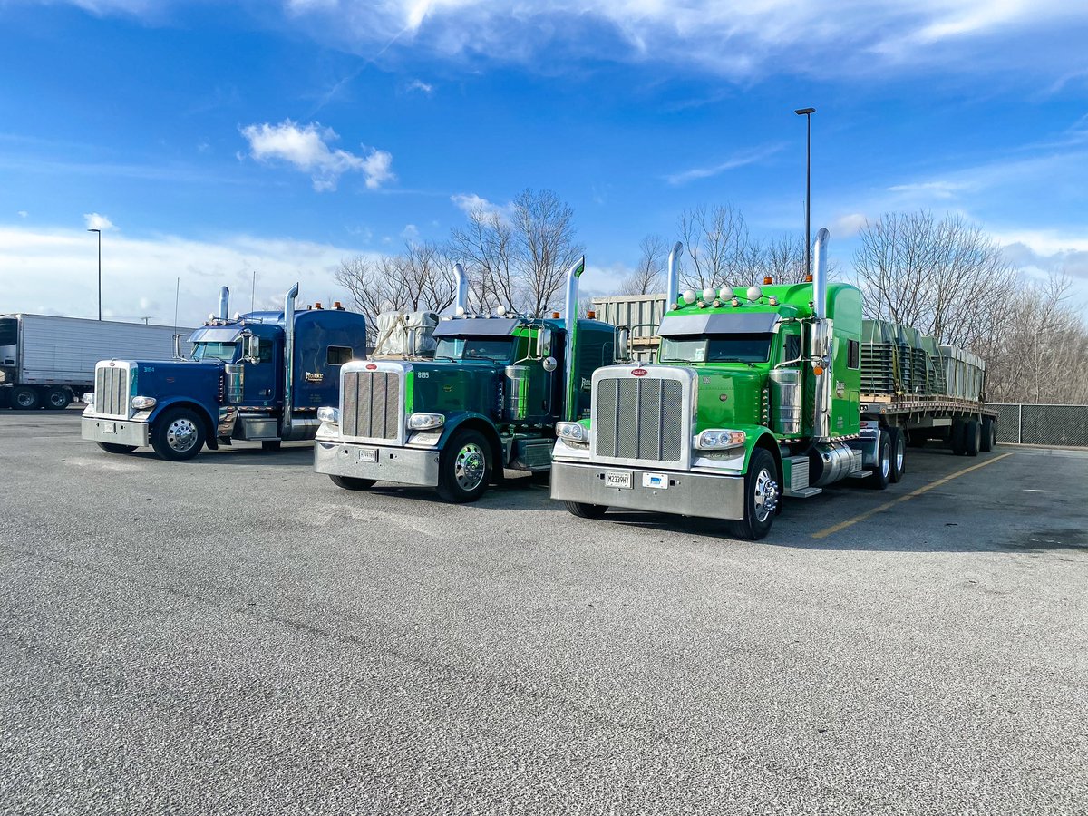 RoaneTransport's tweet photo. Seeing 3s!

#trucking #postingup #3s #triplets #peterbilt #flatbed #ontheroad https://t.co/8k4m6kNHQ0