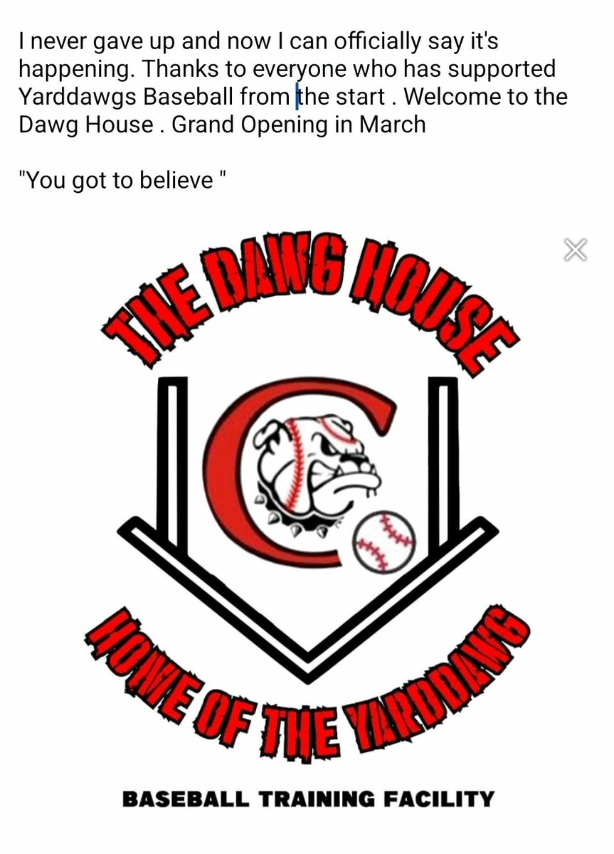 The Carolina YardDawgs have its own baseball facility.. Thanks to everyone who made this possible.