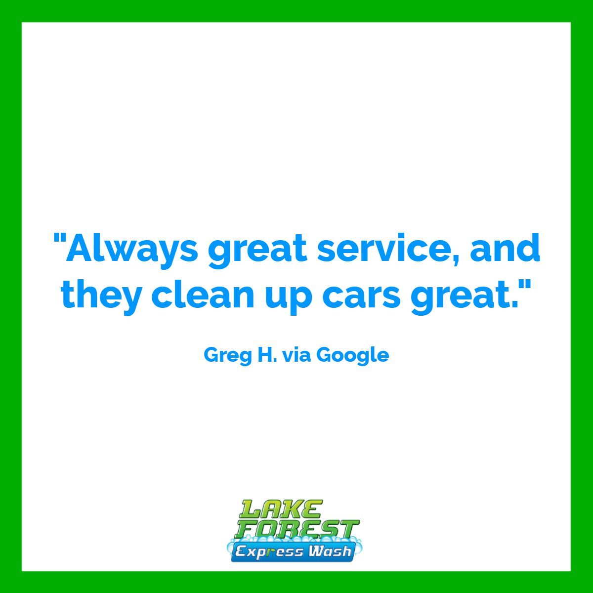 LakeExpressWash's tweet photo. With friendly faces and spotless work, you can trust your car with #LakeForestExpressWash. #LakeForest #SqueakyClean https://t.co/lFE3P0SVRp