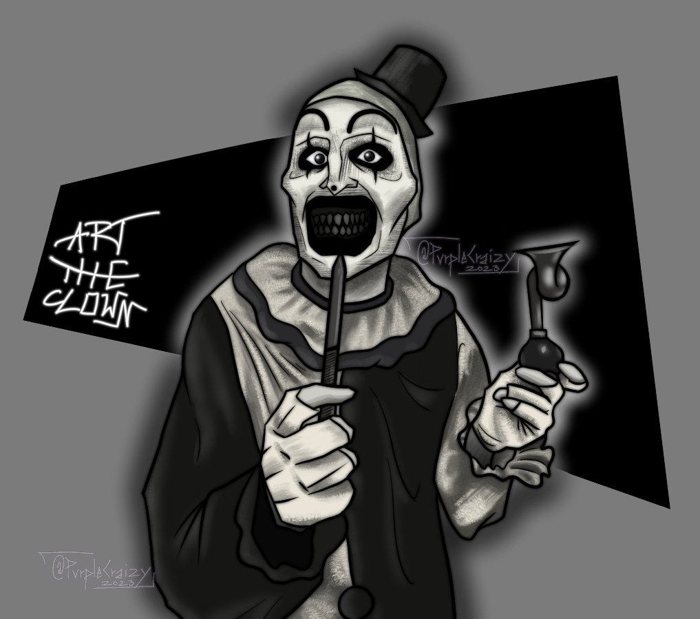 PurpleCraizy's tweet photo. Art the Clown ✨🖤
#terrifier2 #terrifier #arttheclown #terrifierfanart #fanart #art #drawing #digitalart https://t.co/1o5CWTn1wf