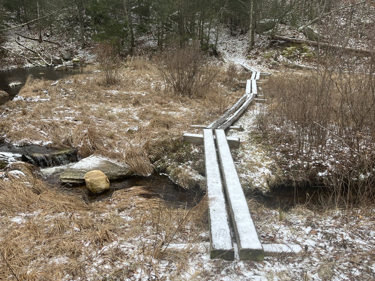 chrislb104's tweet photo. Calm, sleet and snow at Walk About It 🍊loop trail. Thank you @RIStateParks for keeping the trails well maintained. Quiet out there today. #ritrails #walkaboutit https://t.co/vMntmBraIc