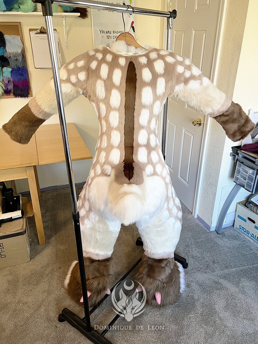 K2 Fursuits ! 🦖 on Twitter "RT deleon_fursuits 🦌144 handsewn spots later, the bodysuit for