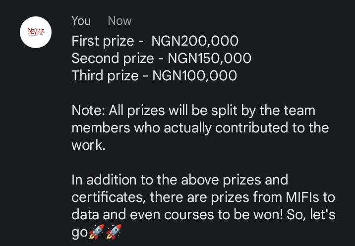 🎉🔥Congratulations to the teams who made it to the final stage of our capstone project. Find the prototypes of their projects in the next slide⬇️

Peep the amazing prizes for team members in the 2nd Frame🎉🔥

Now, unto the next 🎉

#YouthMobilize
#WomeninTech
#Nsonyetotheworld