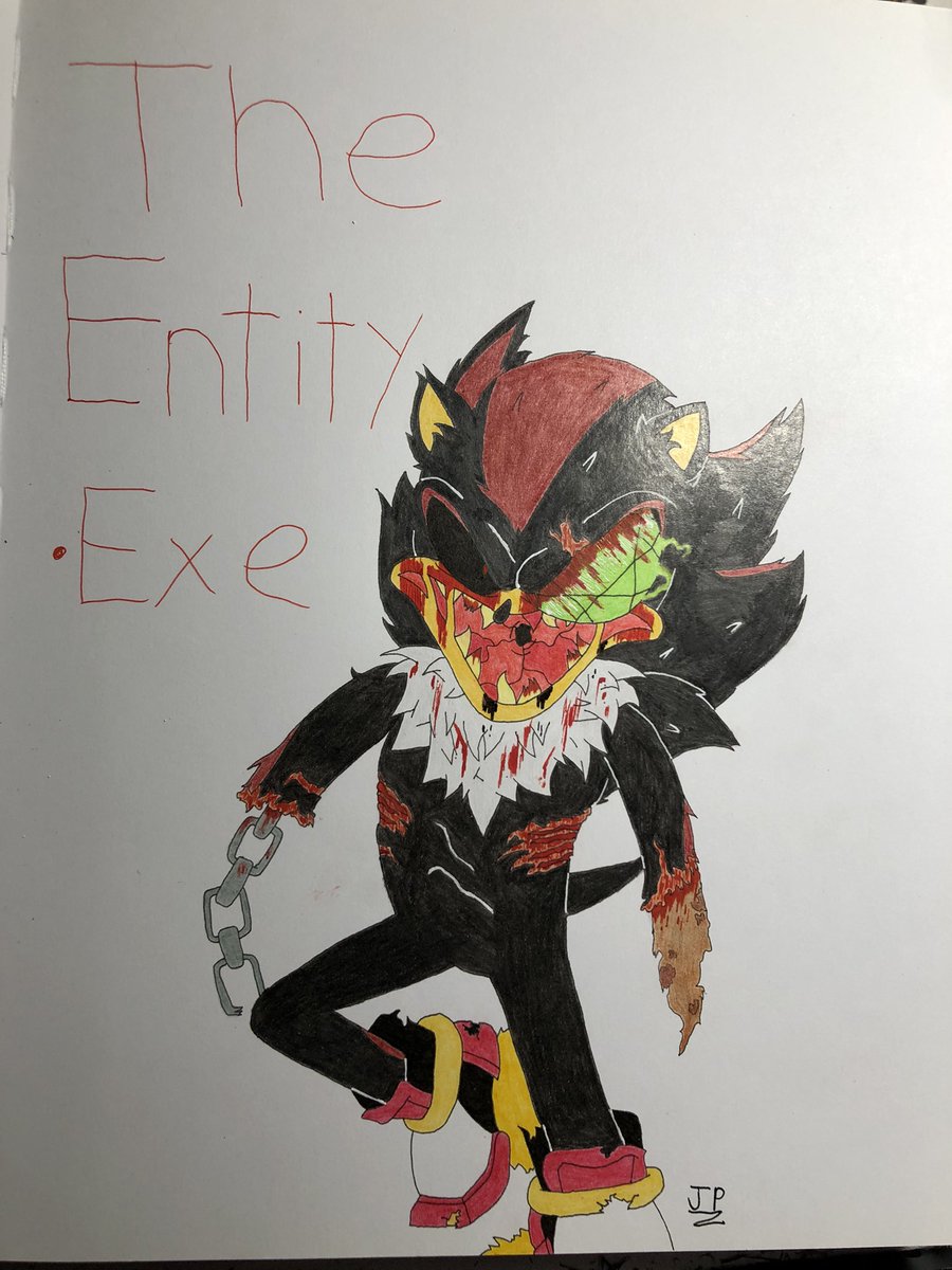CarrotYez's tweet photo. TheEntity.exe is my version of Shadow.exe. He fought Sonic.exe, and now EXE hates him, so he punished him in… painful ways. #sonic #sonicexe #ShadowTheHedgehog #shadowexe https://t.co/KPTPBJUPD1