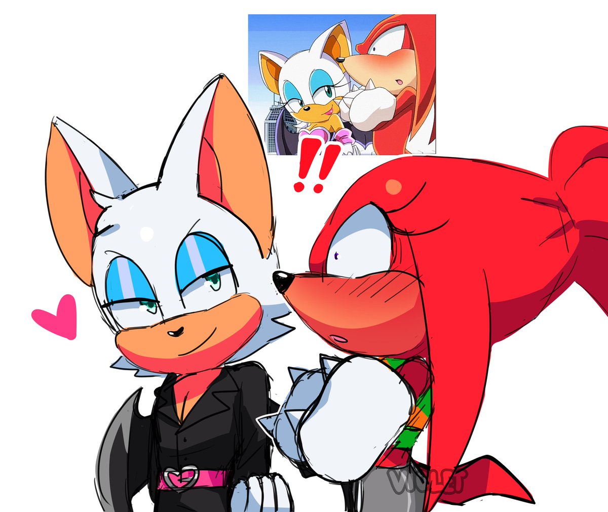 「Sonic X redraws with my masc Rouge  」|💜 Violet 💜のイラスト