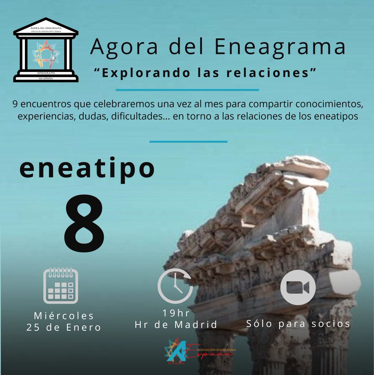 Tenemos el gusto de anunciaros que comenzamos una nueva serie de 9 Ágoras. Dentro de este nuevo espacio ¨Explorando las relaciones¨, el 25-01-2023 a las 19.00 vamos a explorar las relaciones del eneatipo 8.
Exclusivamente para asociados de Aeneagrama.
aeneagrama.es/inscripcion/
