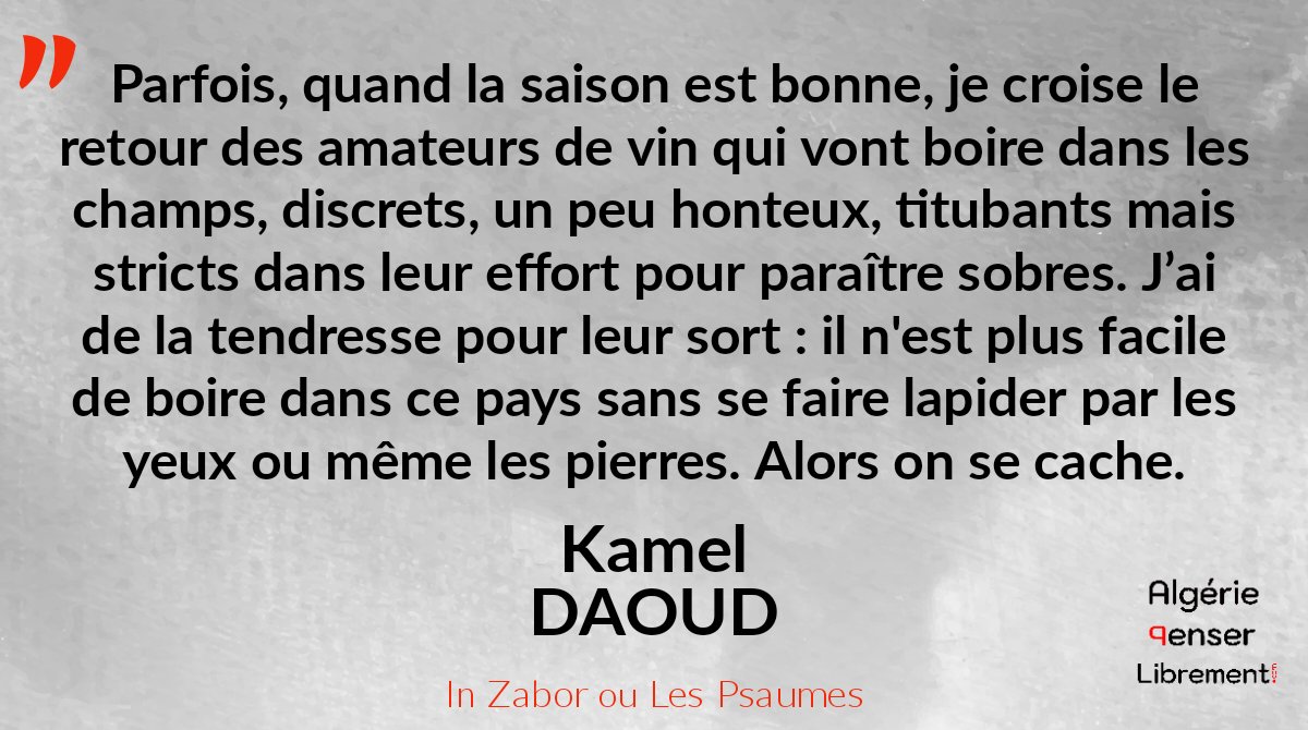 AlgeriePL's tweet photo. @daoud_kamel, in Zabor ou Les Psaumes ( @ActesSud 2017)
Prix Méditerranée 2018
Prix Transfuge ( du meilleur roman de langue française 2017) https://t.co/wOxPRCWmc6