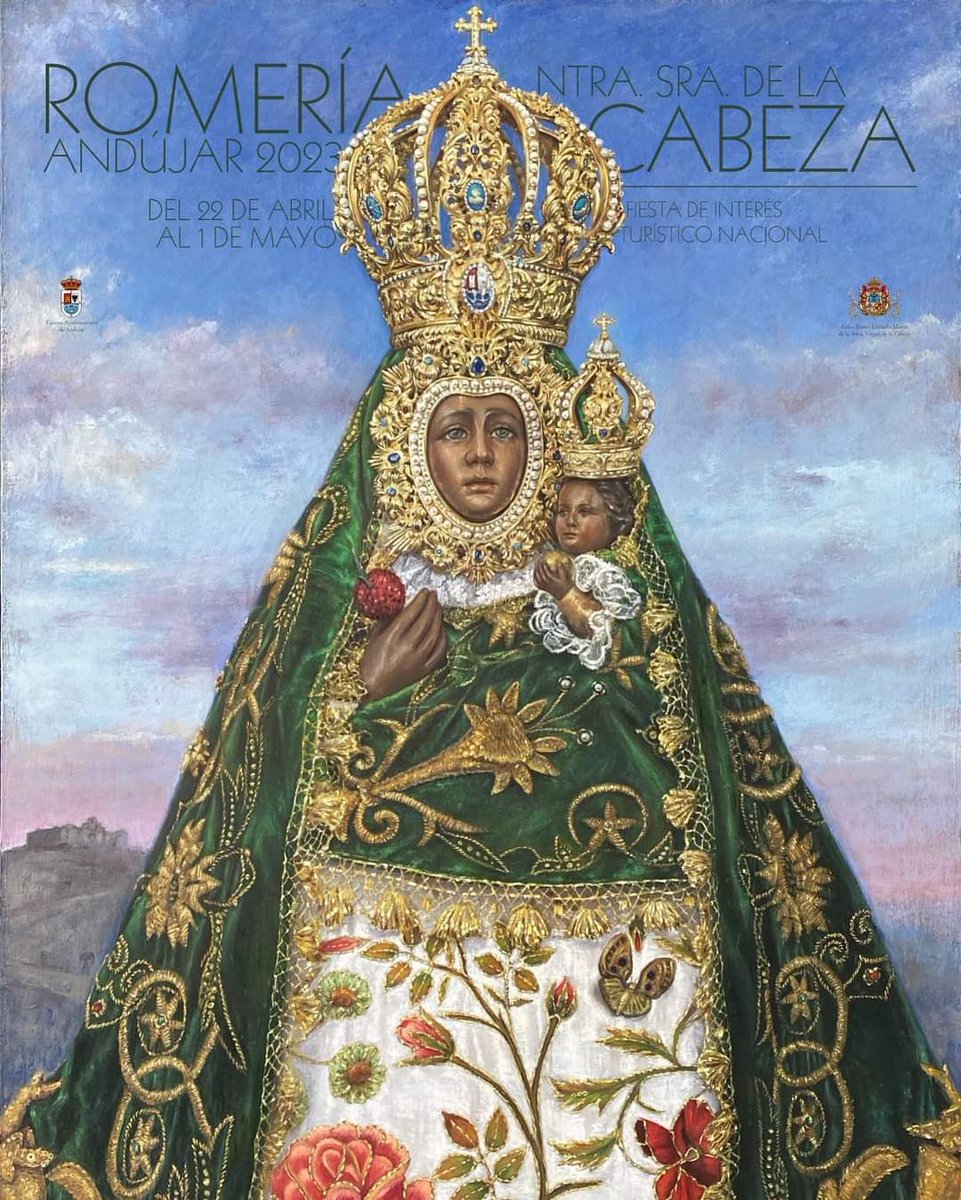 Cartel romería Virgen de la Cabeza  2023, una obra  de la artista cordobesa María José Ruiz.
#virgendelacabeza #cartel #romeria