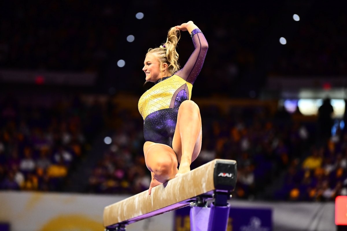 LSUgym's tweet photo. Look who made her beam debut 🤩

@sierralballard2 | 9.825 https://t.co/BXMcjdlyXE