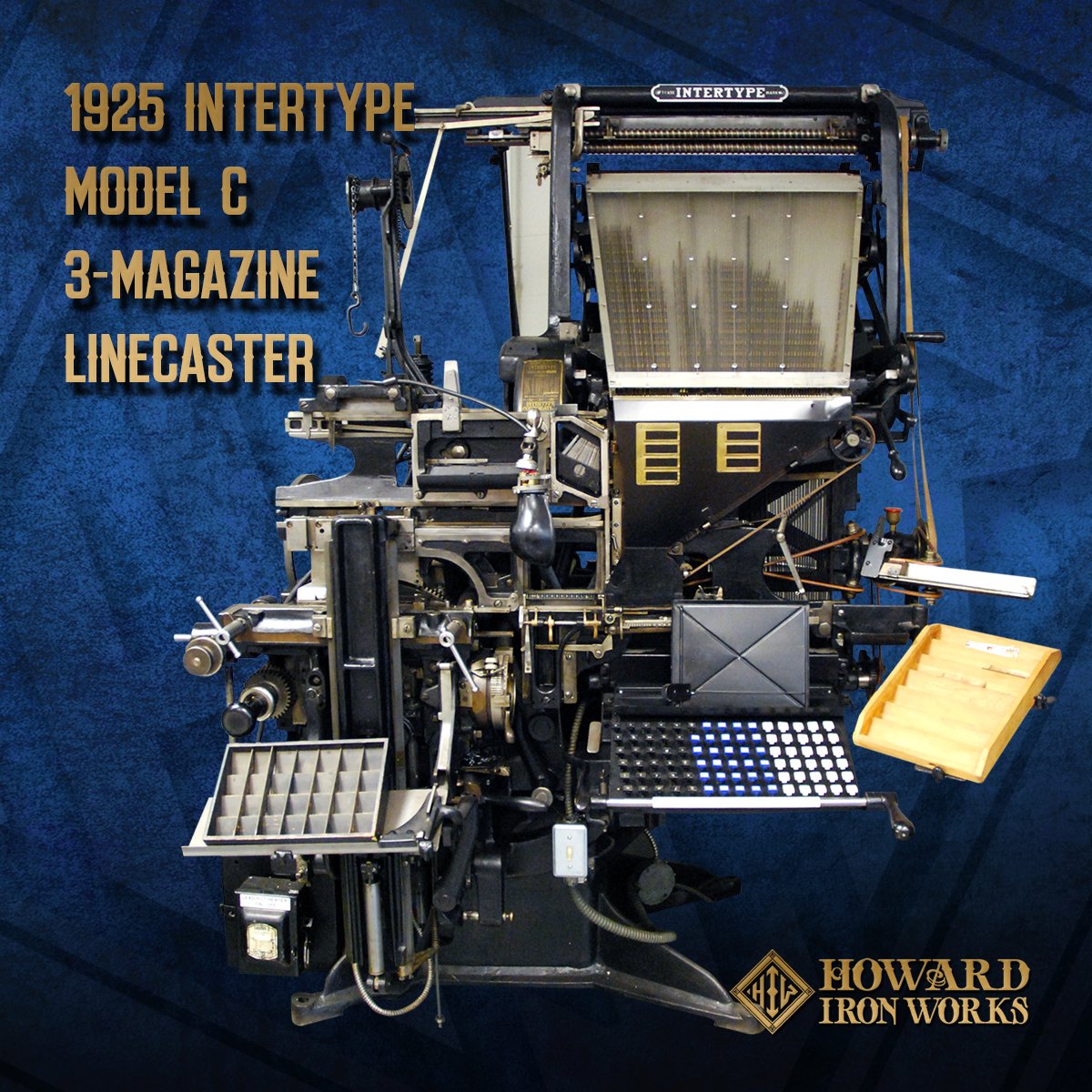 HowardIronWorks's tweet image. Built in 1925, the #Intertype was priced at $3,000 (or about 50K in today’s dollars). This was big money back then but still less than the cost of a #Linotype. The Intertype is one of our earliest acquisitions. #EtaoinShrdlu #printinghistory #printingmuseum #museumrestoration