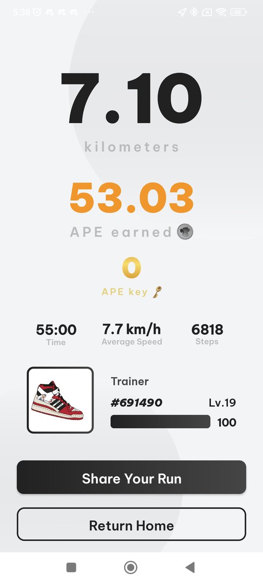 hieNFTgames's tweet image. 真夜中ウォーキン🦇
#APEmove 140日目
#Gritti 35日目
#HibikiRun 6日目
利確よりガス代が上回ったので兼ねてより愛着のあったAPEmoveは今日でおしまい🥲