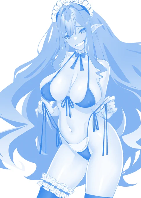 ❤️メイド水着xバーヴァンシー❤️ 基本塗り～
#FGO 