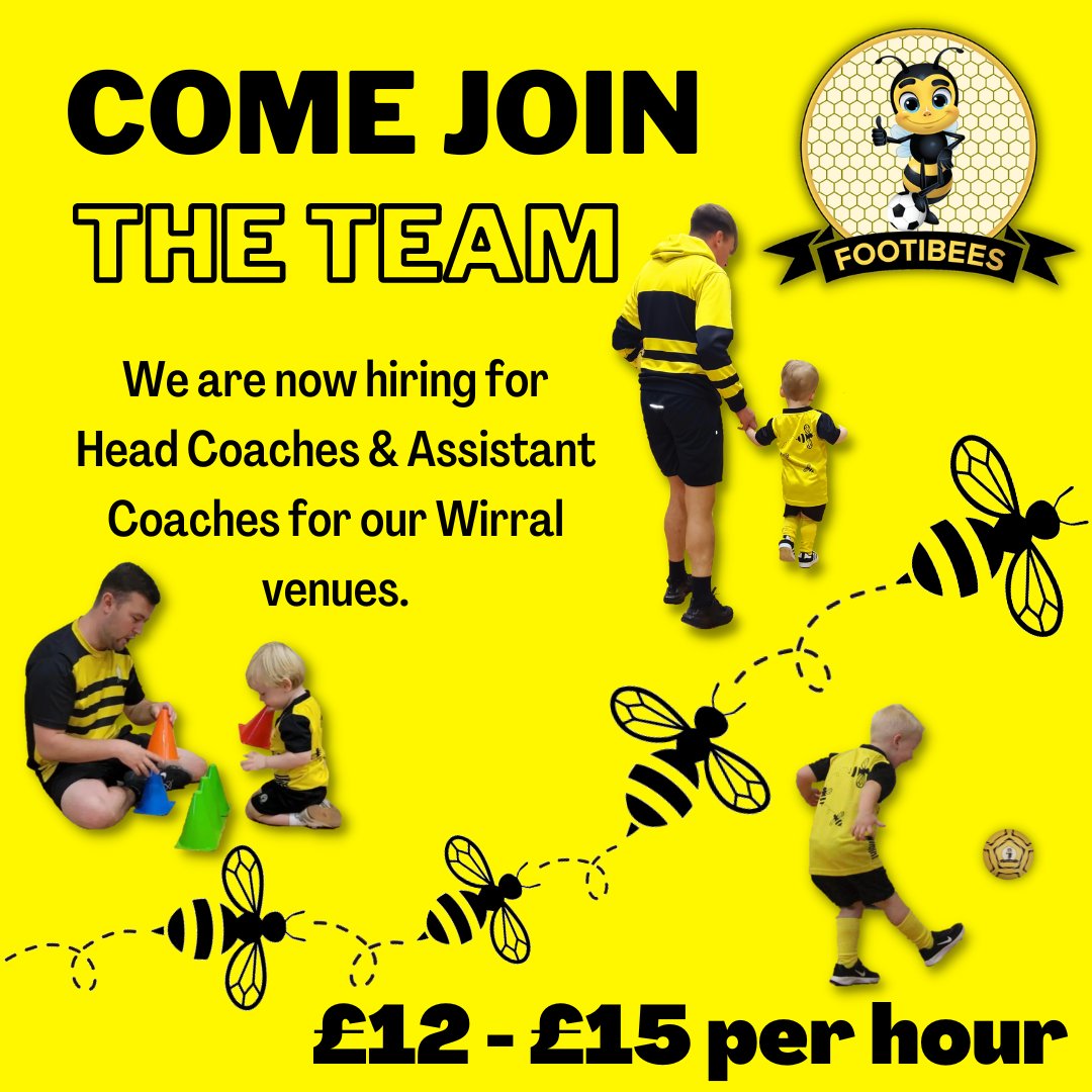⚠️WE ARE HIRING⚠️

Drop us a message or email info@footibees.co.uk 🟡⚽️🐝