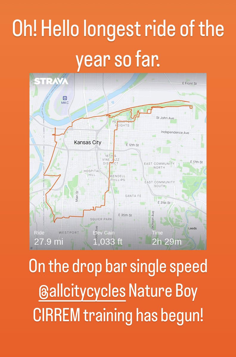 OneEyedz's tweet photo. Apparently CIRREM training has begun! Hello longest ride of the year so far. Not bad. Not bad at all! @allcitycycles #NatureBoy #SSCX #dropbarsinglespeed https://t.co/lXb73Zim6a