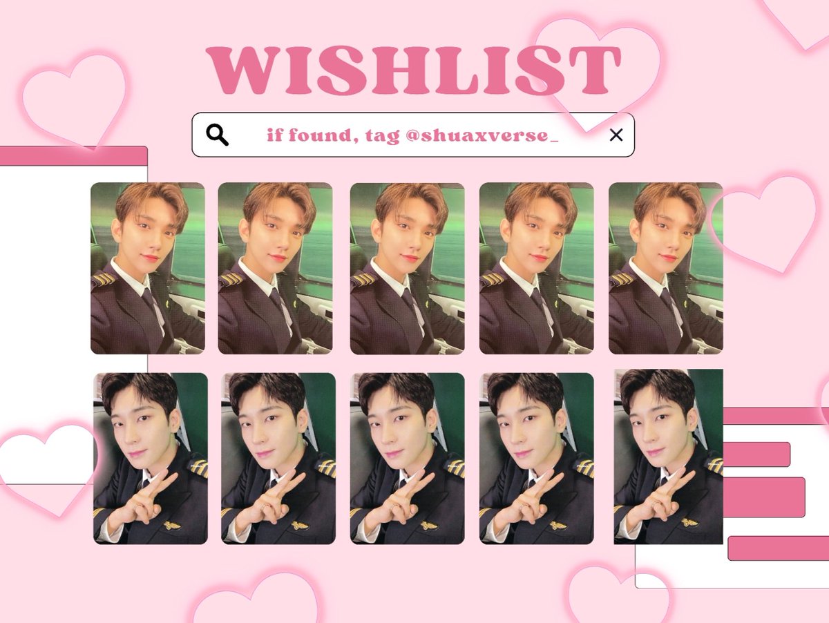 sunrzisess's tweet photo. [ Help rt ! ]
— daily wtb // want to buy [ day 1 ]

✧ wonwoo potter
✧ joshua pilot 
✧ wonwoo pilot 
✧ wonwoo attaca op1
✧ wonwoo cahil henggarae

— budget max 80k 
— prefer ready ina/otw ina
— no overprice

pls dm me right away if you had/found <3 https://t.co/B4cO2ptgAd