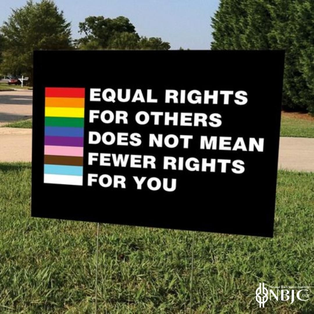 Supporting equal rights doesn't take anything away from you. It only gives others what they should've already had to begin with. 

#LetsGetFree, ALL OF US!