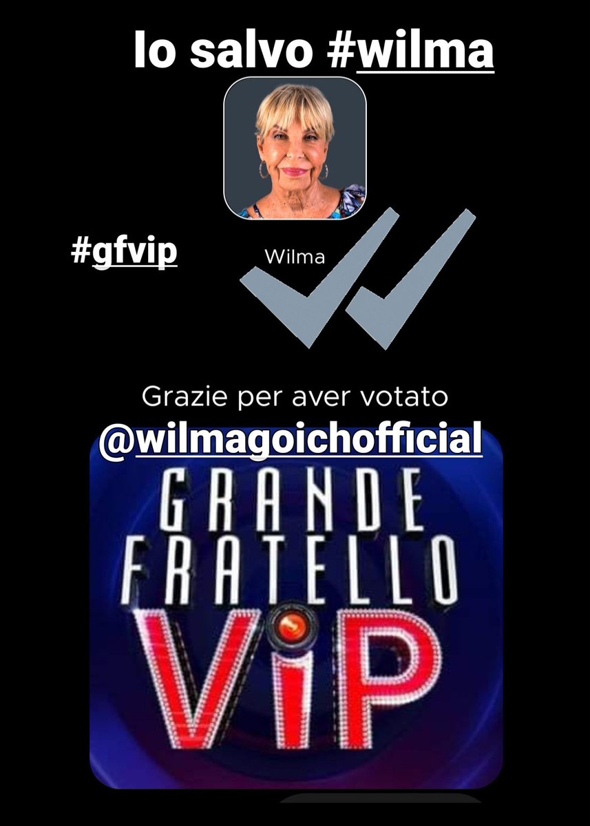 PaoloChiparo's tweet photo. Io salvo #wilma #GFvip https://t.co/4E8lYiSrnX