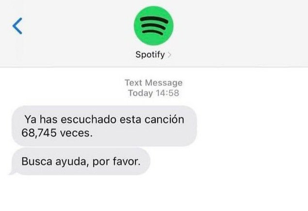 becerraaddict's tweet photo. AYUDAAAA, Oigan miren lo que me dice Spotify de la canción #TusBesos de @karolsevilla.
¿Será que es cierto que tengo que buscar ayuda? 🤯 https://t.co/JxhRdUzczv