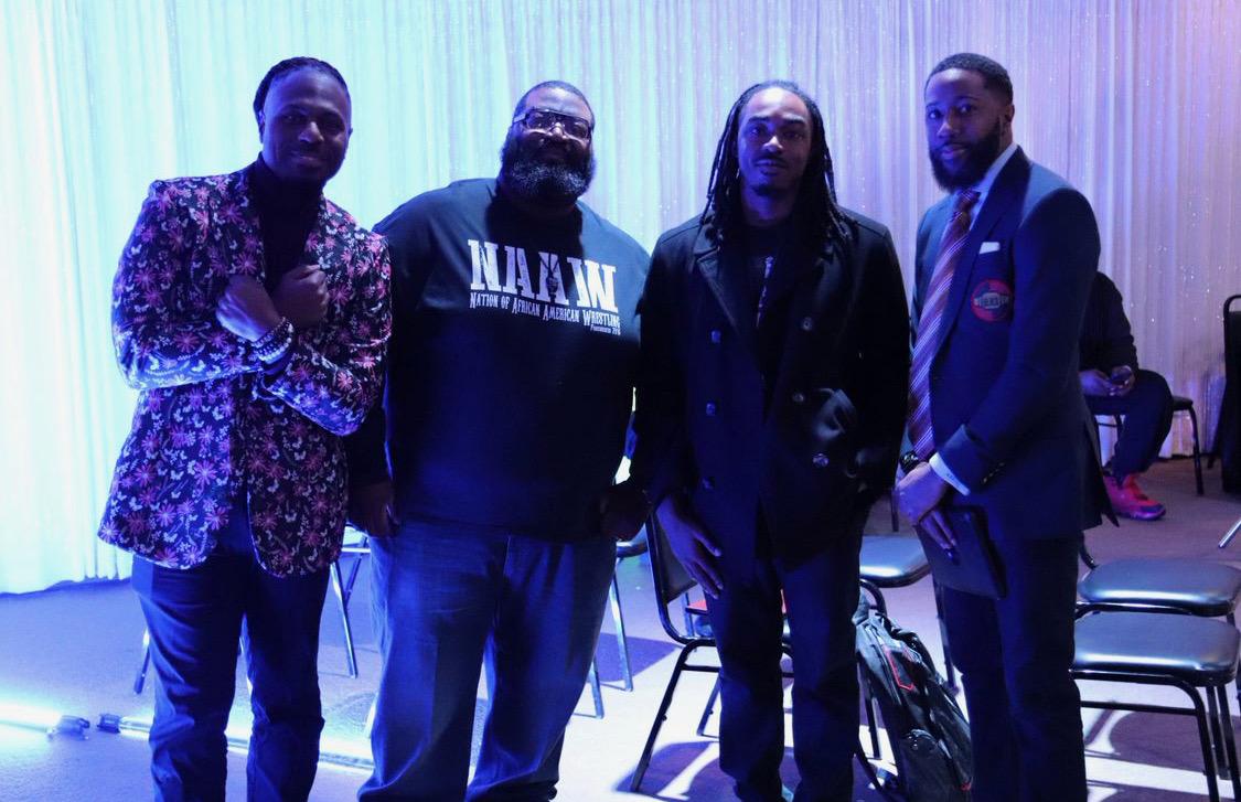 Honored to stand next to these Amazing Brother's right here at BattleSlam last night!! @BattleSlam_ @bonnerfide @PhilDL616 @WWBPod #BlackExcellence #BattleSlam