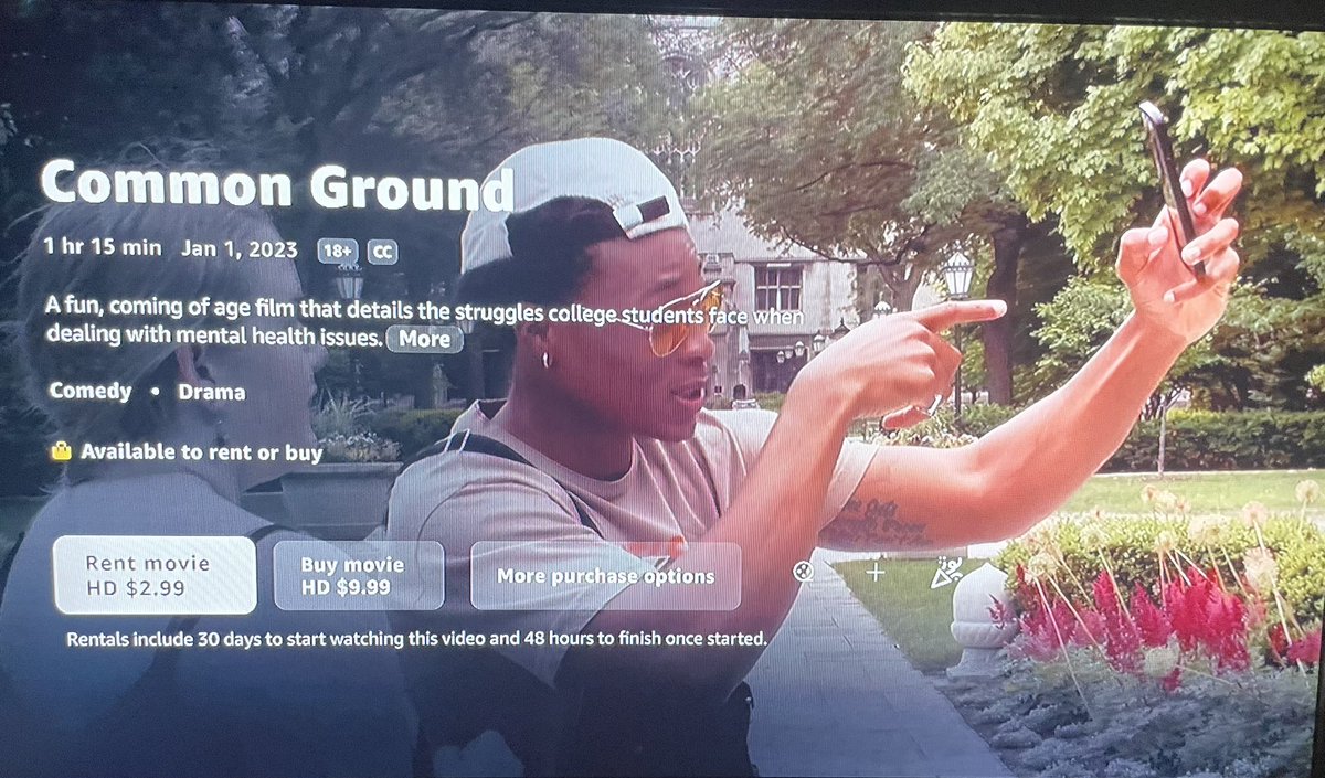 Tree2Round's tweet photo. 🚨 Huge News: The movie I’m in as one of leads, “Common Ground” has officially made it on Amazon Prime! Very excited for everyone that was a part of this independent film! Go check  out my character Pierre! 🎬 https://t.co/V9dLDAPQph