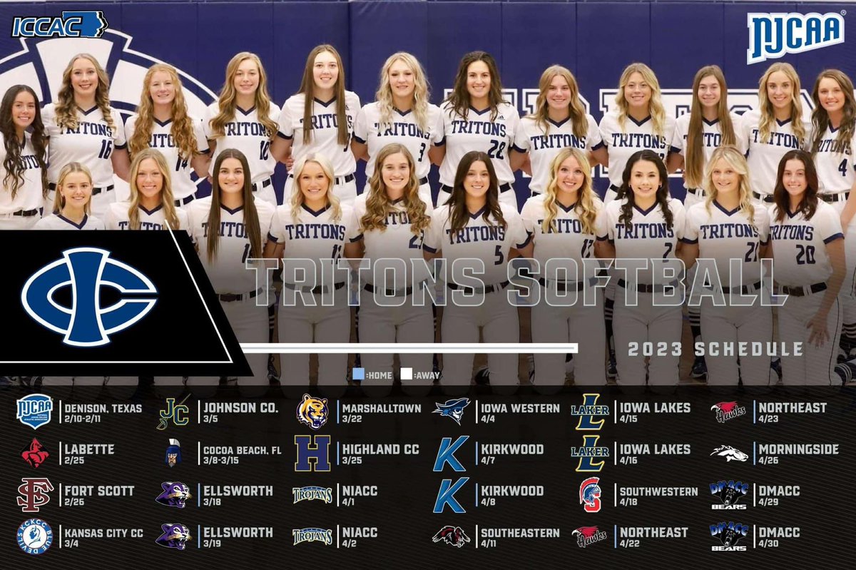ICCCSoftball's tweet photo. Your Tritons 2023 Schedule‼️ #RTR https://t.co/pTm8eHnlv9
