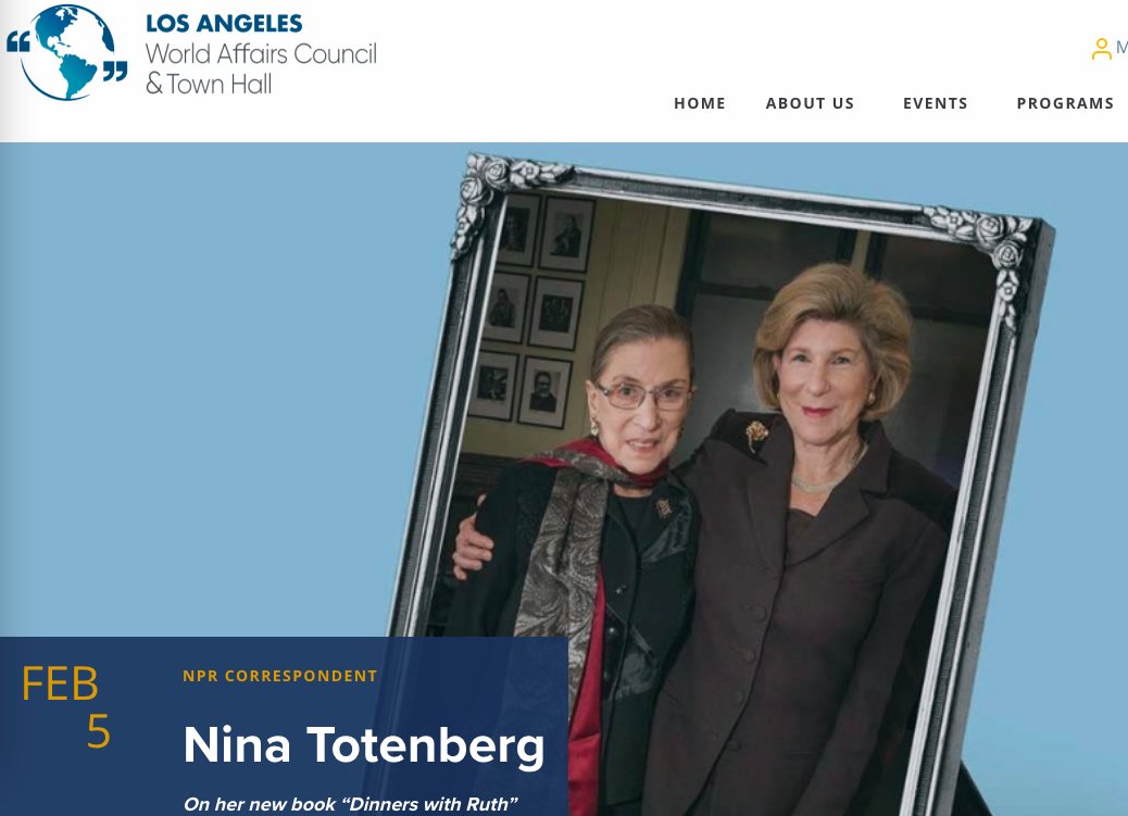 BOOK EVENT: @writersblocla @lawacthevents Present Nina Totenberg. @NinaTotenberg Sunday, February 5, 2023 3:00 p.m. PST TICKETS: writersblocpresents.com/main/nina-tote…