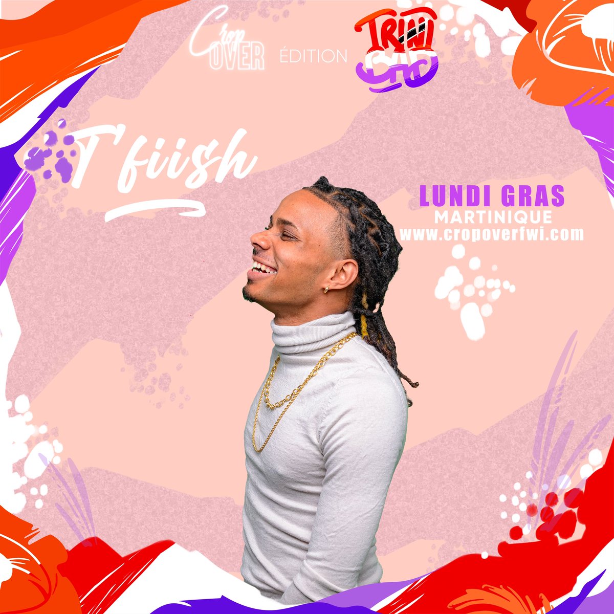 cropoverfwi's tweet photo. TRINI BAD 🇹🇹 

On continue  doucement l’annonce de notre line up avec …. PLEASE WELCOME @fitch972 @Djtfiish972 https://t.co/JJRnvglUww