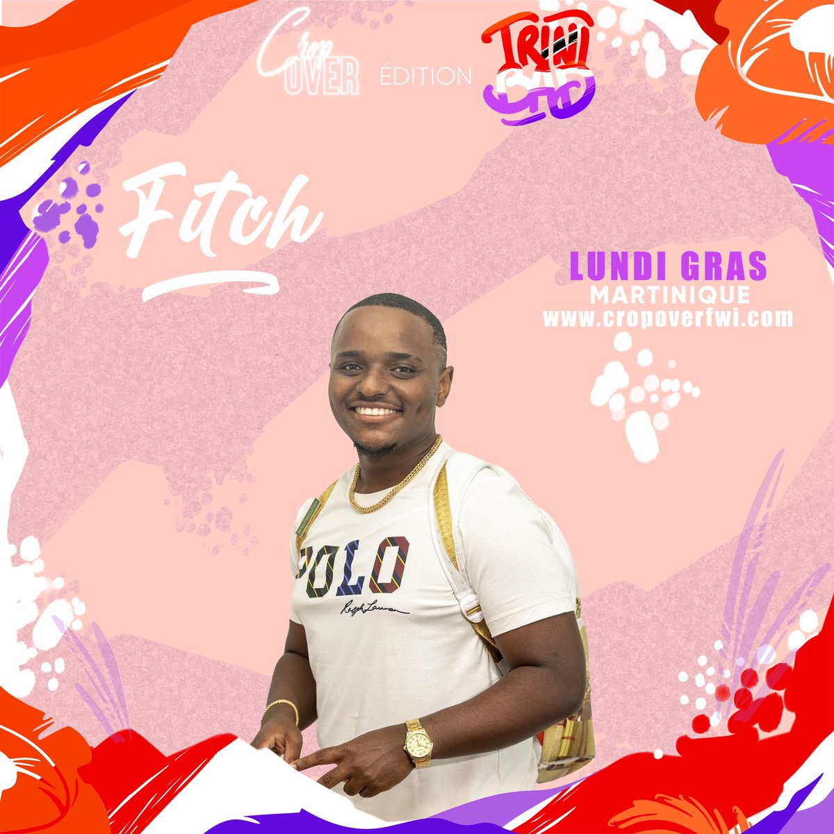 cropoverfwi's tweet photo. TRINI BAD 🇹🇹 

On continue  doucement l’annonce de notre line up avec …. PLEASE WELCOME @fitch972 @Djtfiish972 https://t.co/JJRnvglUww