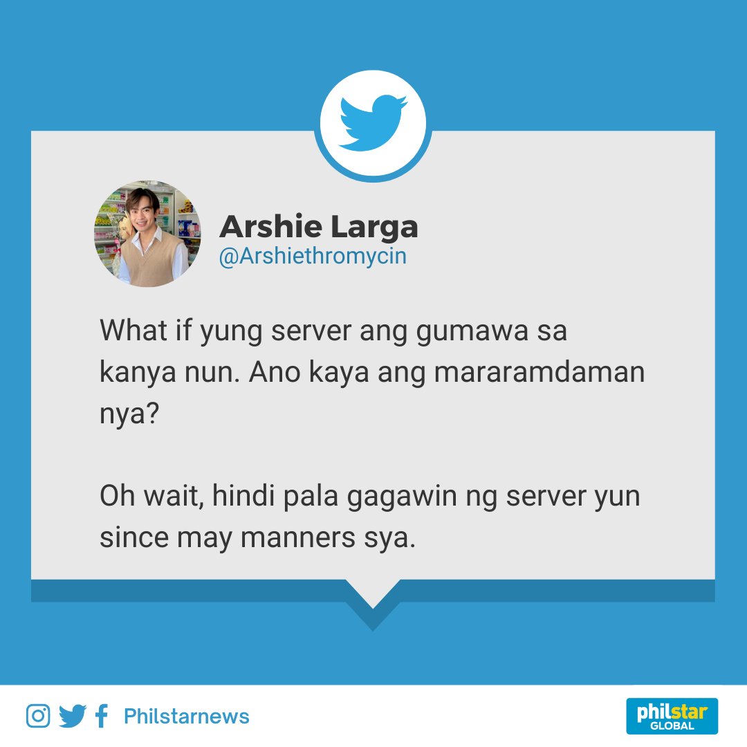 PhilstarNews's tweet photo. Content creator Arshie Larga did not mince his words in responding to the now-viral video of vlogger Alex Gonzaga who was seen smearing with a cake icing a service worker’s forehead during her birthday celebration. https://t.co/1miXJtz3EG