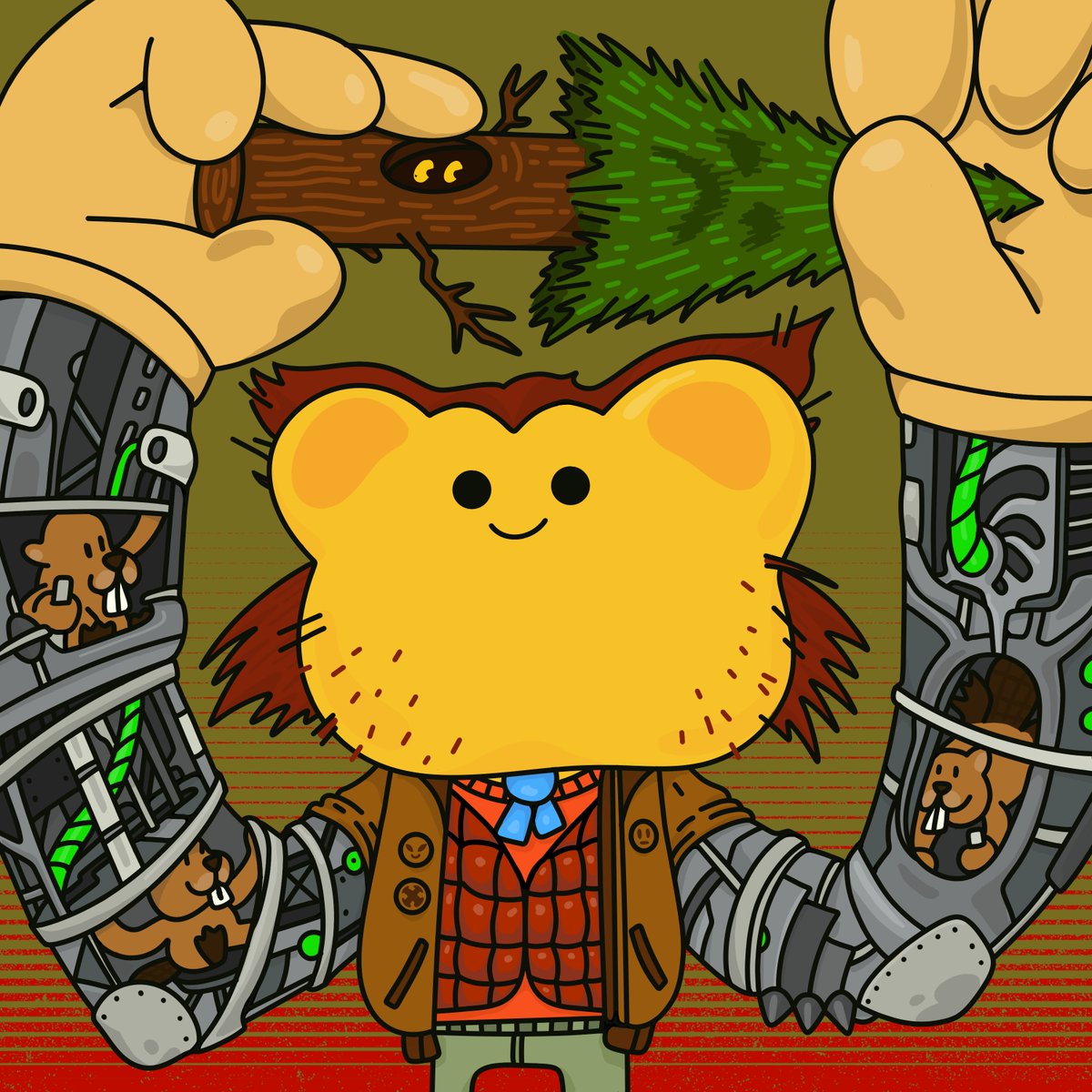 wonderpeepz's tweet photo. The latest, LEGENDZ OF CANUCKBORGZ - JIMMY HOWLZ
Beaverhandz, Waltzy the Log Driver, Loggy Jimz, James. The Canadian cyborg of cold lakes and rivers, forever lumbering death to all pines and spines.

1/1 for @ewoc_hodls by holding all 3 Canuckborgz peepz.

https://t.co/fQBWfsDEYy https://t.co/RKjV4Xix60