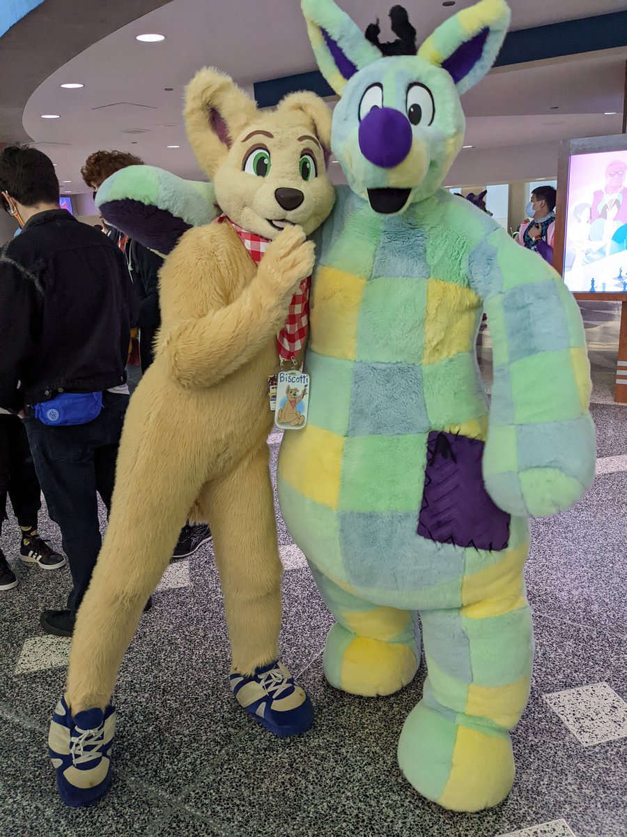 woozleplush's tweet photo. Met some great rubes...er friends at #FC2023 They fell for the old "gimme a hug" trick....gets 'em every time! https://t.co/Xs0DtHGQre