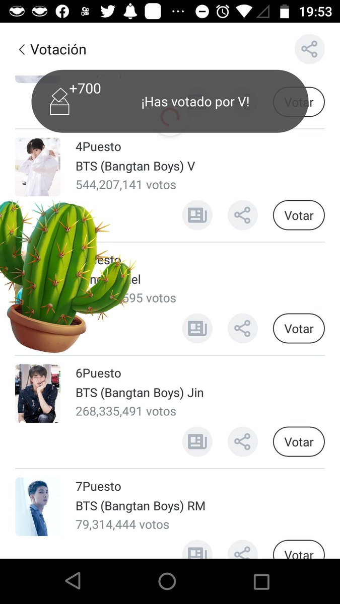 Crazy184ever's tweet photo. @YTarmyMx @BTS_twt Buenas noches #MercaditoFP aquí mis votos para cada miembro #NopalitosTeam🌵
#BTS #방탄소년단 @BTS_twt https://t.co/EaElahma77