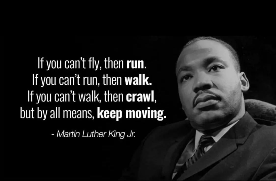 MagicMinis's tweet photo. If you can’t fly, then run.
If you can’t run, then walk.
If you can’t walk, then crawl.
but by all means, keep moving.
- Martin Luther King Jr. #MLKDay https://t.co/RQ4fAQHwOZ