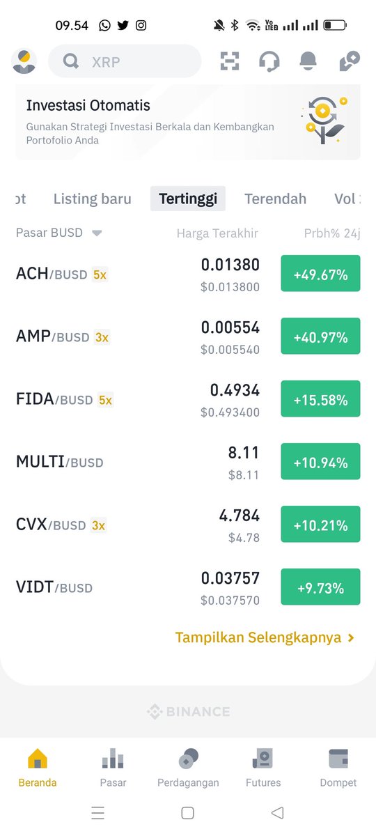 Alchemy Pay (ACH ) naik keras 50%+, alchemy adalah payment get away, kelasnya ada SXP, UTK dan satu lagi dari swiss, saya lupa namanya. Payment get away sama seperti Reddot, Go Pay, shopee pay, Link dll.
Retweet sampai 400 nanti saya bocorin setelah ACH apa.

S E M A N G A T