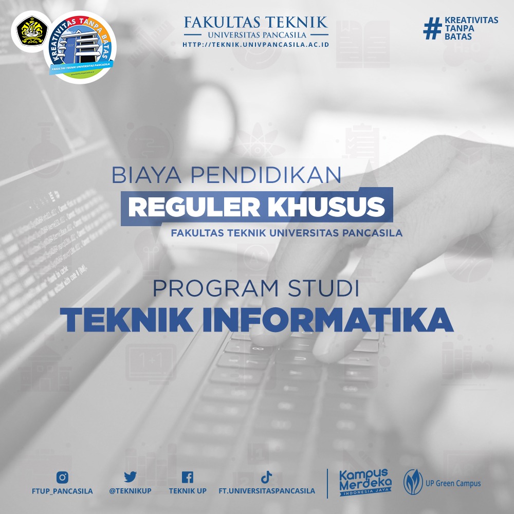 TeknikUp's tweet image. Tertarik dengan dunia perancangan komputer dan ingin mempelajarinya lebih dalam tentang Teknik Informatika di FTUP. Yuk, segera daftarkan diri kamu!
Link Website : pmbonline.univpancasila.ac.id
No. Telp : 0812 9652 577 (Aruan)
#FTUP #KreativitasTanpaBatas #TeknikInformatika