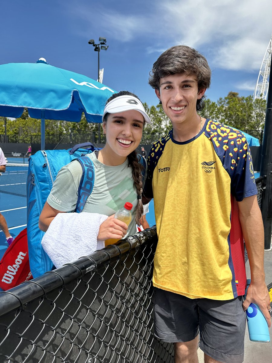 obustos24's tweet photo. Colombian Power! Lucas and ⁦@CamiOsorioTenis⁩ ⁦@AustralianOpen⁩ https://t.co/Gc9epWppXD