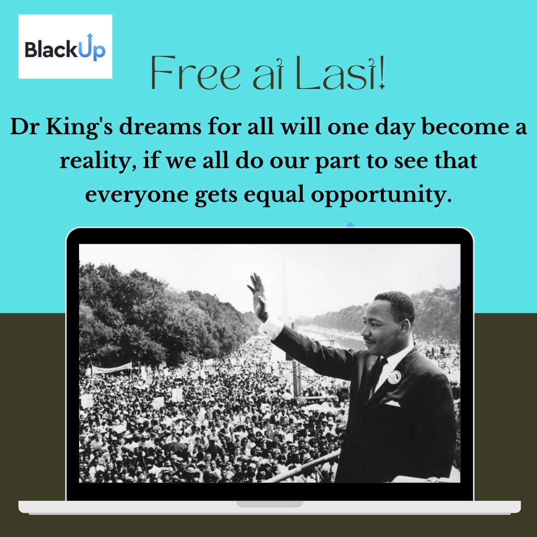 blackup_tech's tweet photo. Freedom at last is possible, but we need to make sure everyone has equal access to opportunity. BlackUp is doing its part by developing a bias free algorithms that will bring equal job opportunity for Black professionals. #hiring #algorithms #blackexcellence #enterpreneurship https://t.co/NktQeepjEB