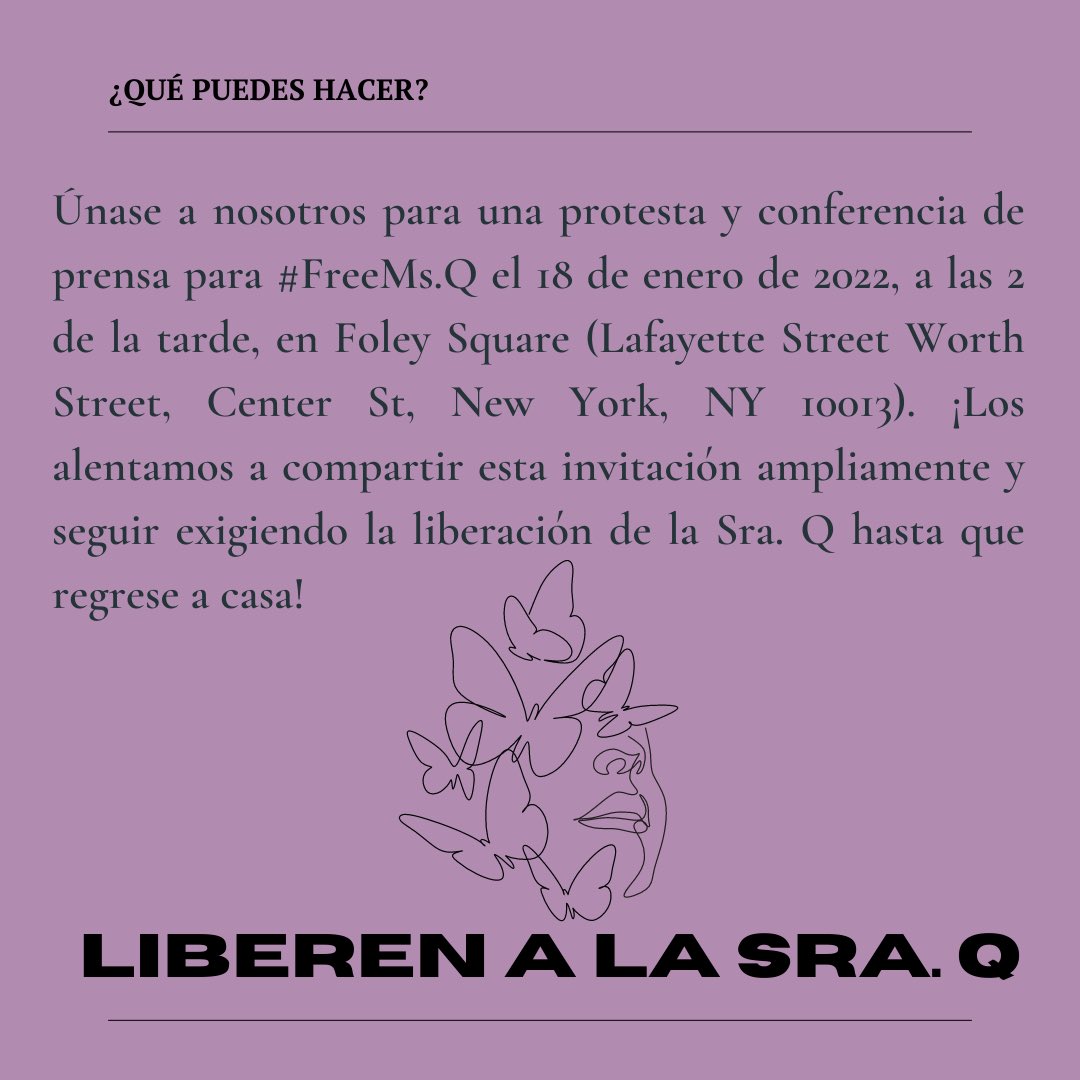 Liberen a la Sra Q! ✊🏽