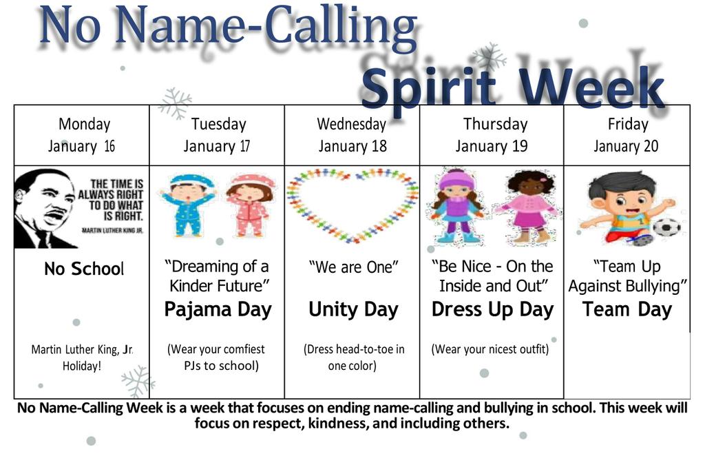 Don't forget, tomorrow begins "No name-calling" Spirit Week!
MTSD <a href="/agiordano72/">Dr. Anthony Giordano</a>