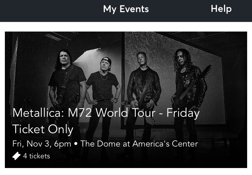 See you at @AmericasCenter, @Metallica 🤘! #FifthMember #MetClub