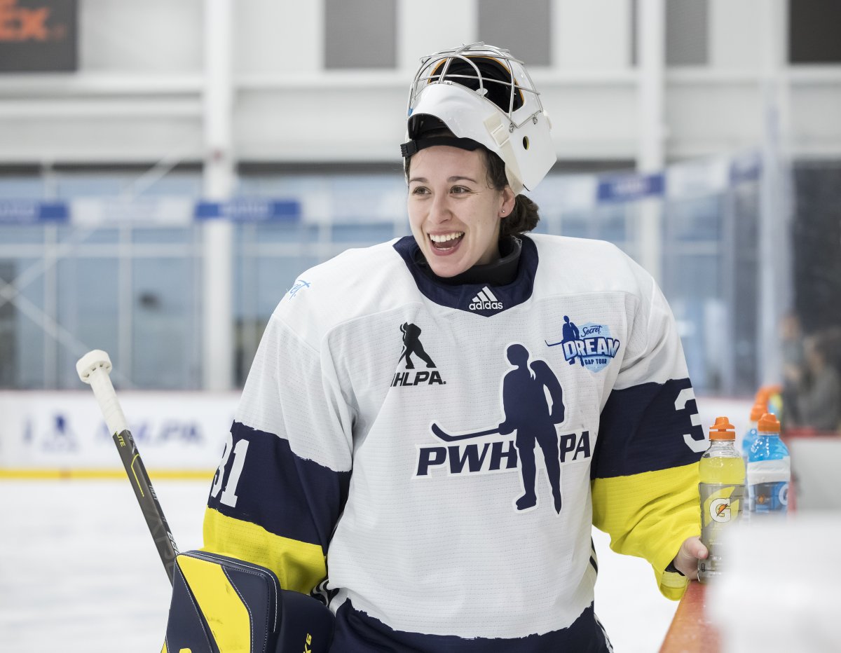 PWHLPA's tweet photo. .@STiley_31 (Owen Sound) + Kelly Gribbons (Port Elgin) of Team @adidashockey get to celebrate Hockey Day In Canada with a SOLD OUT crowd as the @scotiabank Showcase brings them to Owen Sound! 

Watch their homecoming vs Team Scotiabank live on @Sportsnet this Saturday at 11am. https://t.co/Kx0b6fr5QX