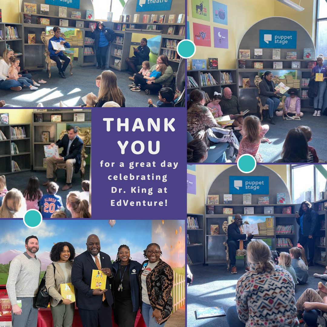 EdVenture's tweet photo. Thank you to our friends at @SCFirstSteps @AccessFreely @RichlandCoSC @CityofColumbia for a great day of commemorating Dr. King and his legacy.
And thank you our community leaders @votewillbrennan, Jesica Makey, @derreckforsc and @TeamBarron7
#MLKJDay #EdVenture https://t.co/zOeAYs9txs
