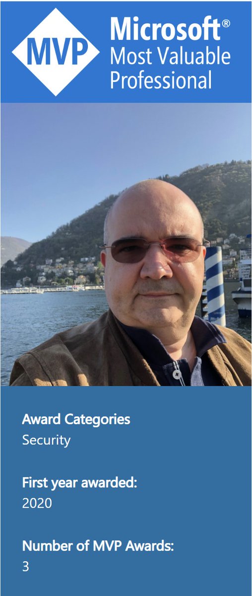 ilsensa7's tweet photo. I am very happy that in this weekend my #MVP award category is transitioned from Enterprise Mobility to #Security!
#MVPBuzz #MicrosoftDefender #MDfE #MDfI #MDfO365 #MDfC #Sentinel #CASB #Cybersecurity #Compliance #Purview #Microsof365 #Azure https://t.co/sNlVJRhlx8