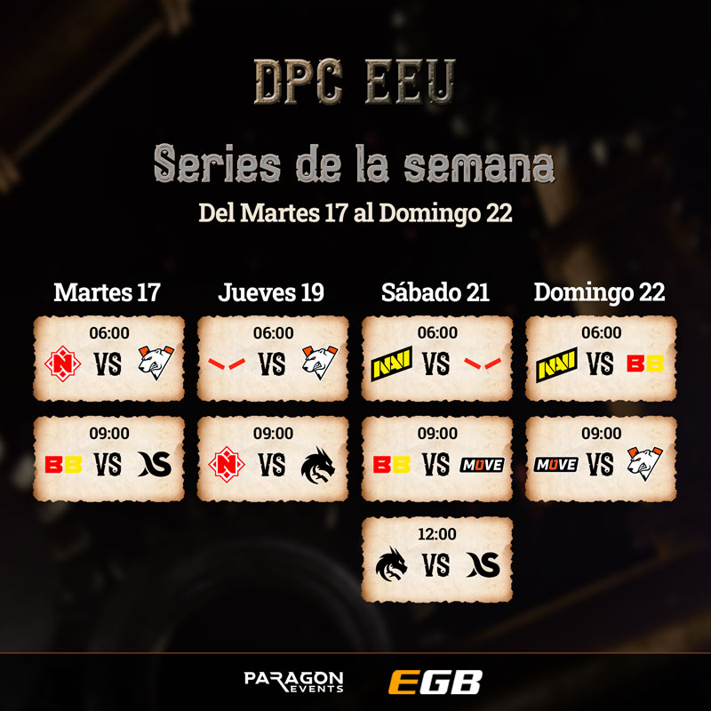 AmericaEsportss's tweet photo. A continuación te dejamos las series de la semana para la región de EEU 😎🔥

#ESB #dpceeu #Dota2 https://t.co/LeEhZQ24eg
