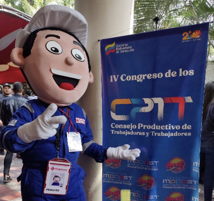 PrensaPequiven's tweet photo. #Pequito dice presente en el 4to. Congreso Nacional, Técnico y Científico de los Consejos Productivos de Trabajadores y Trabajadoras.
#LuchemosJuntosContraElbloqueo
#Petroquímica
@TareckPSUV
@TellecheaRuiz https://t.co/VzZTmhNuSh