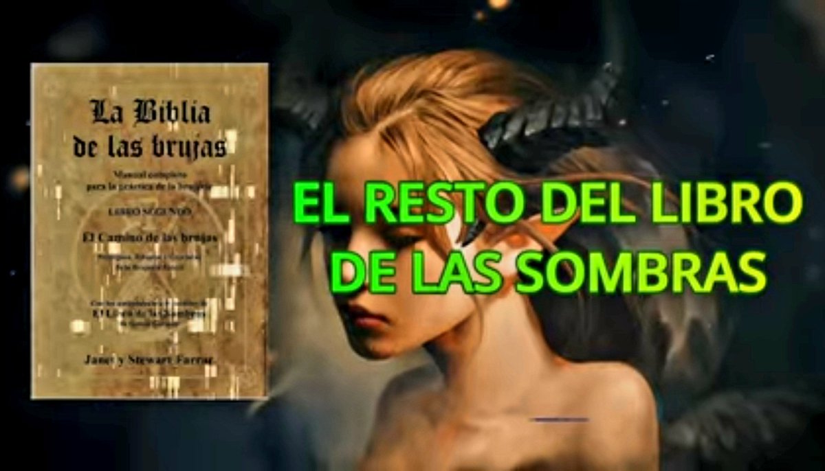 MovieBooks2's tweet photo. https://t.co/uvlFsYpcec
La Biblia De Las Brujas | EL RESTO DEL LIBRO DE LAS SOMBRAS
Suscribete ✔️ y Comparte 🤝
#ocultismo #brujeria #wicca #audiobook #book #audiolibro #witcher #witchcraft https://t.co/lLZnJcHJXw