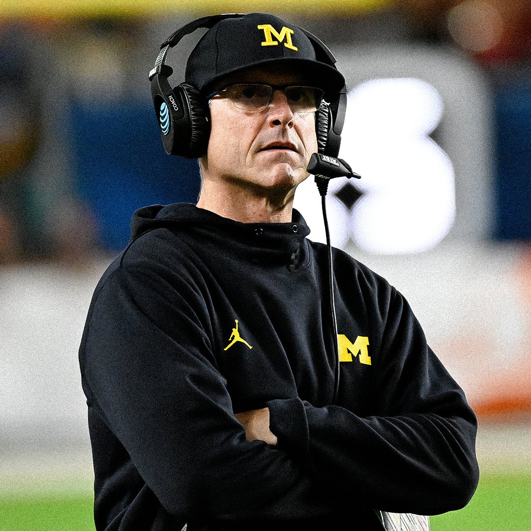 sn_ncaaf's tweet photo. Jim Harbaugh told @SantaJOno he's staying at Michigan. https://t.co/KYFf5I6qsx